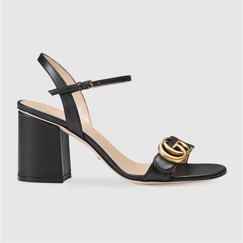 black gucci chiffon sandals|gucci black high heel sandals.